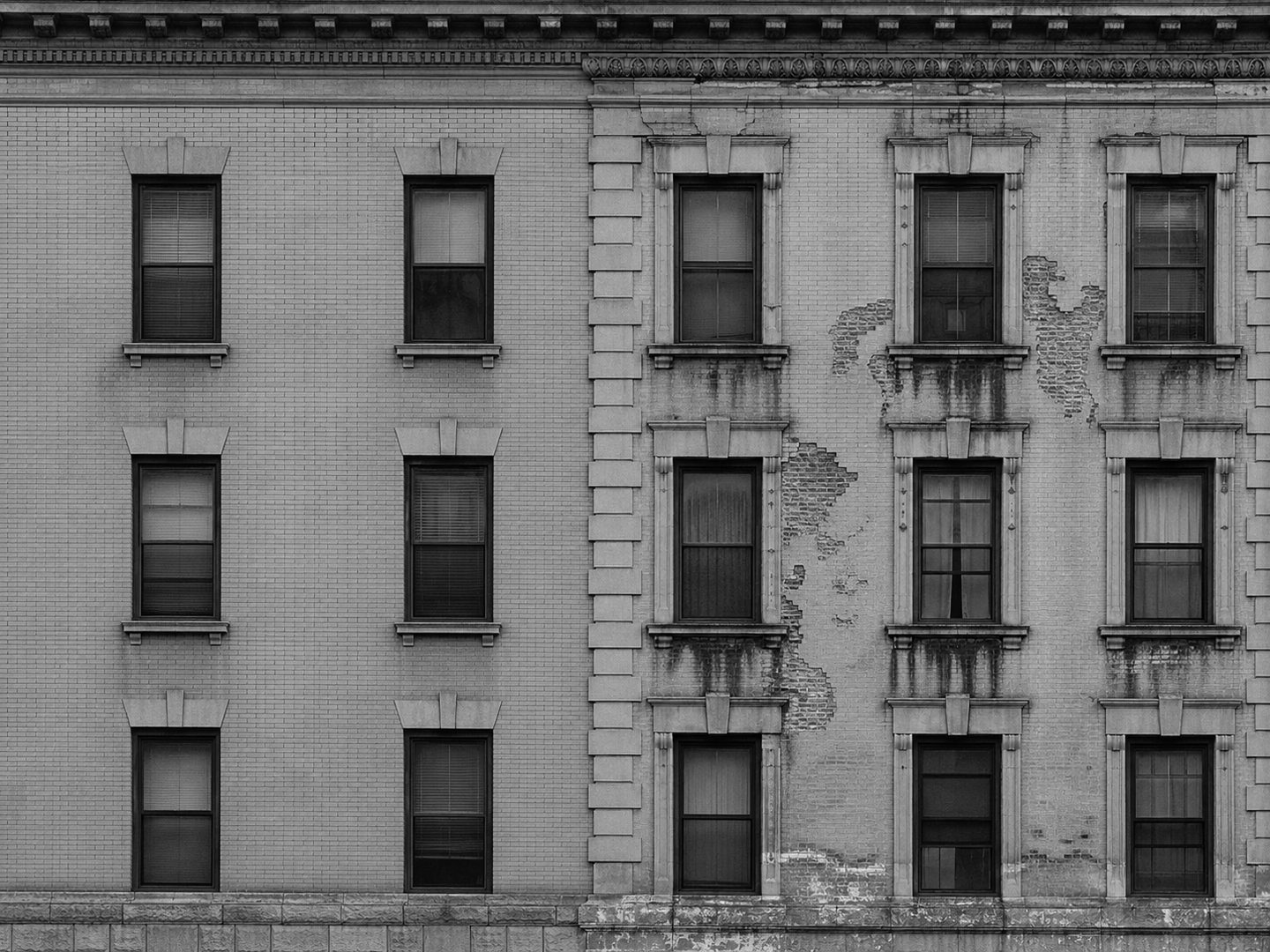 Annotated facade, AI-detected defects